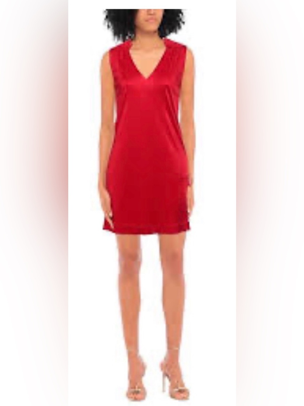 LOVE MOSCHINO Sz 8 Red Jersey Dress with Heart Appliqués Exc Cond